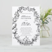 国枠素朴結婚式招待状テンプレート 招待状 (スタンド正面)