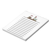 国棚小ダークラインのメモ帳 ノートパッド (回転)