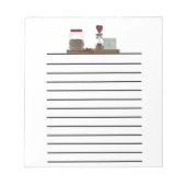 国棚小ダークラインのメモ帳 ノートパッド (正面)