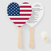 国歌斉唱のハート型の旗 ハンドファン (正面&裏面)