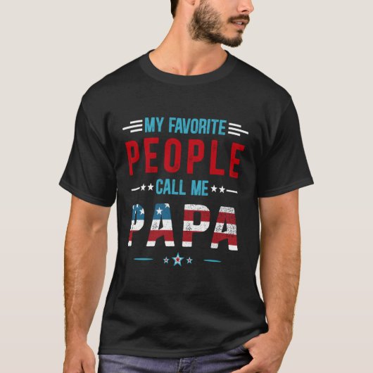 国民お気に入りのは私をパパパトリオット米国国旗Fと呼ぶ Tシャツ (正面)