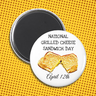 国民によって焼かれるチーズサンドイッチ日4月12日 マグネット