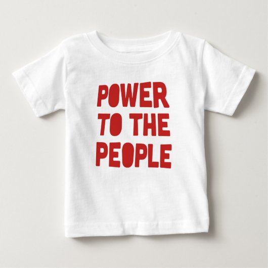 国民に対する権力 ベビーTシャツ (正面)