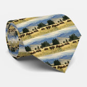 国民のバイソンの範囲で牧草を食べているバイソンの群れ ネクタイ (ロール)