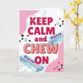 国民のバブルガムの日は穏やかにしなさい カード (黄色い花)