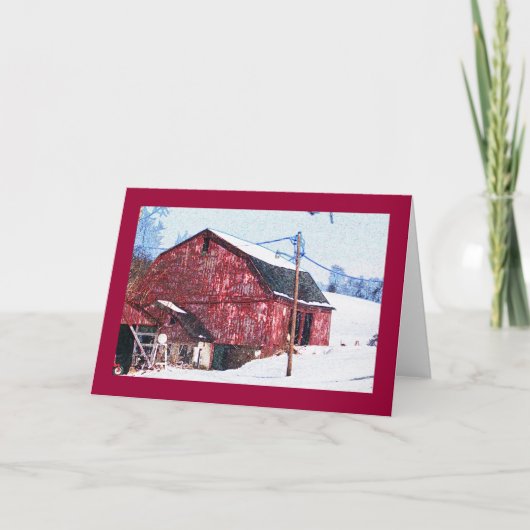 国民のパイクの大きく赤い納屋 カード (正面)