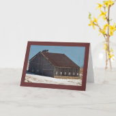 "国民のパイク"の暗い納屋w白いWindows カード (黄色い花)