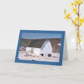 "国民のパイク"の雪の白い納屋 カード (黄色い花)