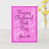 国民のピンク日6月23日 カード (黄色い花)