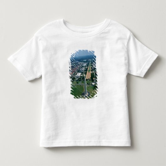 国民のモールの空中写真 トドラーTシャツ (正面)