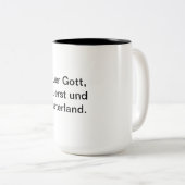 国民の主権はリヒテンシュタインのためにとどまらなければなりません ツートーンマグカップ (正面右)