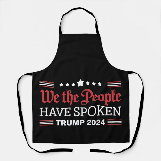 国民の声が届いた トランプ 2024 エプロン (正面)