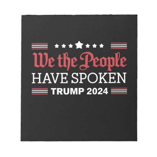 国民の声が届いた トランプ 2024 ノートパッド (正面)