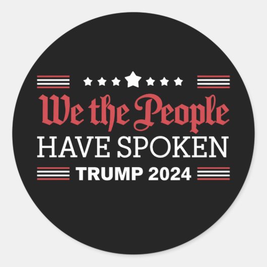 国民の声が届いた トランプ 2024 ラウンドシール (正面)