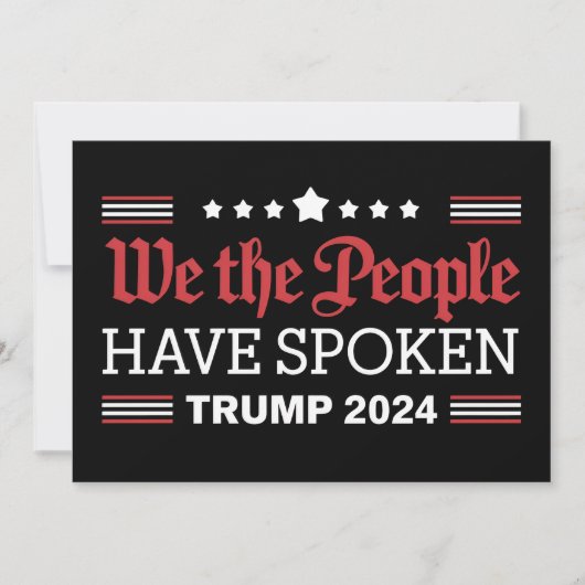 国民の声が届いた トランプ 2024 招待状 (正面)