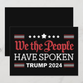 国民の声が届いた トランプ 2024 招待状 (正面/裏面)
