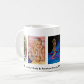 国民の後でサーフするサーファーの女の子の夏Su… コーヒーマグカップ (正面左)