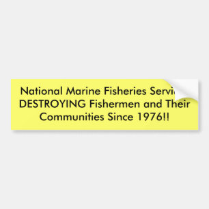 国民の海洋漁業ServicesDESTROYING Fi… バンパーステッカー