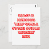 国民の眠りと社会勉強先生の日 ポストカード (正面/裏面)