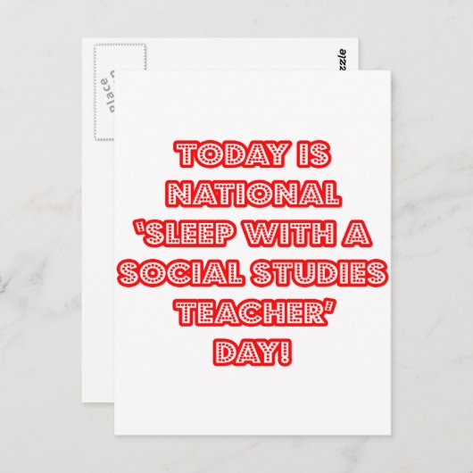 国民の眠りと社会勉強先生の日 ポストカード (正面/裏面)