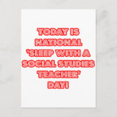 国民の眠りと社会勉強先生の日 ポストカード (正面)