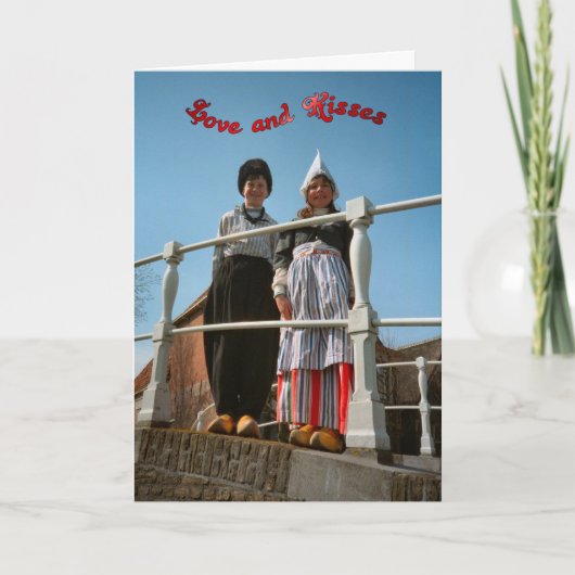 国民の衣裳のオランダの子供 カード (正面)