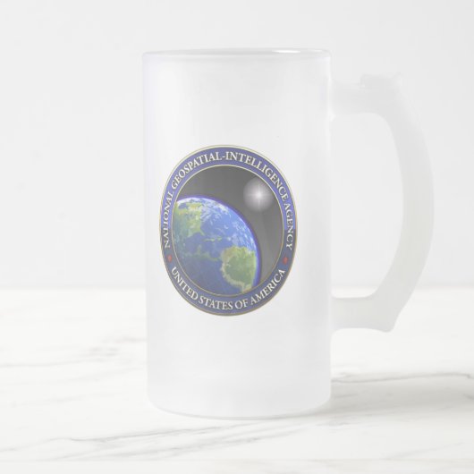 国民のGeospatial知性代理店(NGA) フロストグラスビールジョッキ (右)
