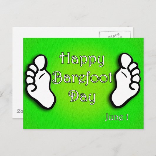 国民ははだし日6月1日行きます ポストカード (正面/裏面)