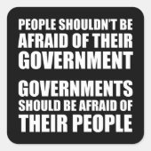 国民は政府を恐れてはならない スクエアシール (正面)