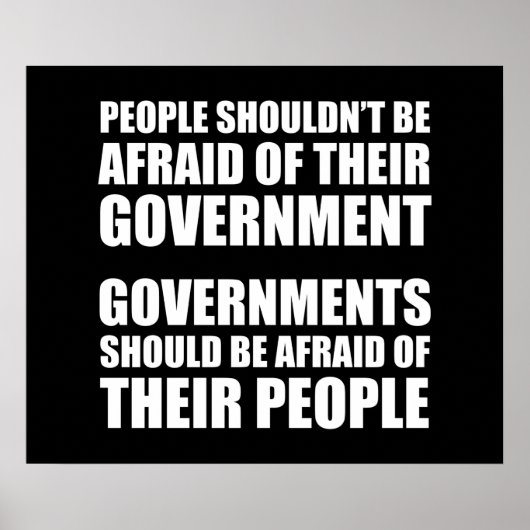 国民は政府を恐れてはならない ポスター (正面)