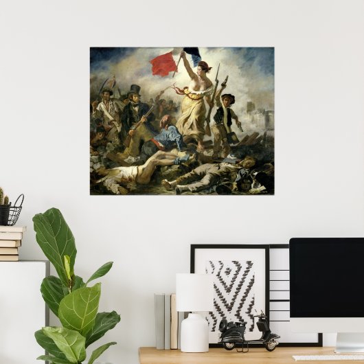 国民をリードするユーグネ・デラクロワの自由 ポスター (ホームオフィス)