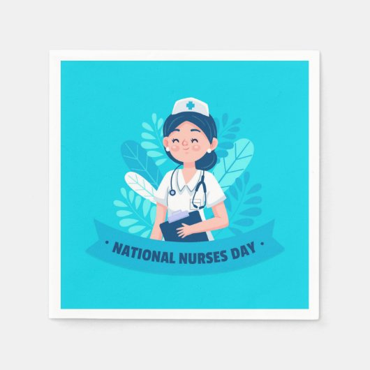 国民ナース日/ナース賞味週間 スタンダードカクテルナプキン (正面)