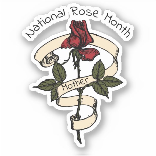 国民バラ月 シール (正面)