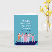 国民パーソナライズされたナース週間 カード (黄色い花)