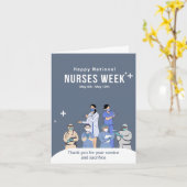 国民パーソナライズされたナース週間 カード (黄色い花)
