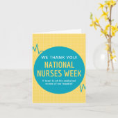 国民パーソナライズされたナース週間 カード (黄色い花)