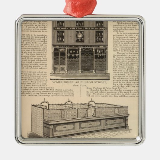 国民ワイヤーおよびランタンの仕事、ハワードおよびモールス メタルオーナメント (正面)