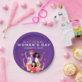 国民女性デー ペーパープレート (パーティー)