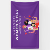 国民女性デー 横断幕 (縦)