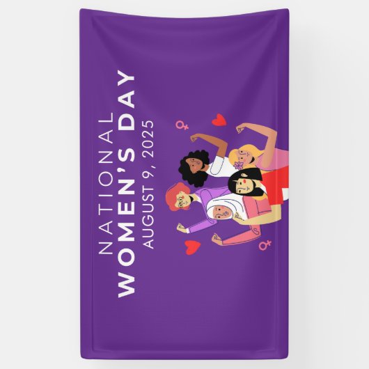 国民女性デー 横断幕 (縦)