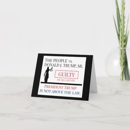 国民対トランプ有罪判決 カード (正面)
