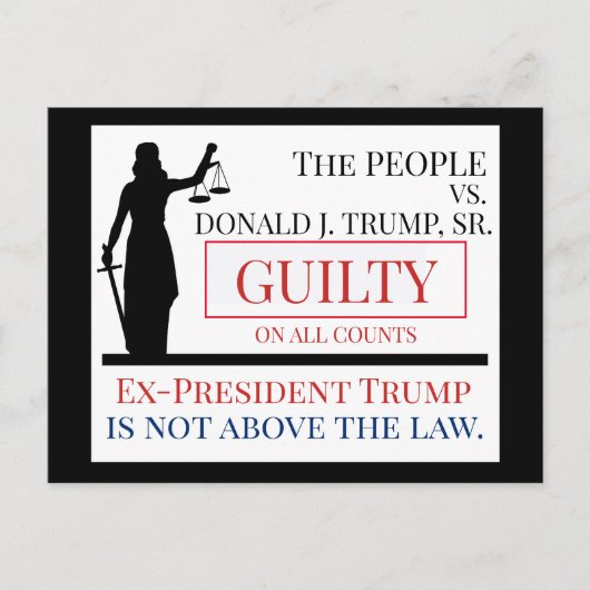 国民対トランプ有罪判決 ポストカード (正面)