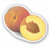 国民桃の月 シール (正面)