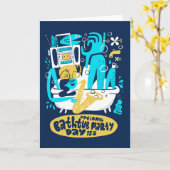 国民浴槽パーティーの日12月15日 カード (黄色い花)