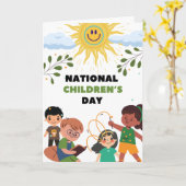 国民的子どもの日よくはしゃぐ霊 カード (黄色い花)