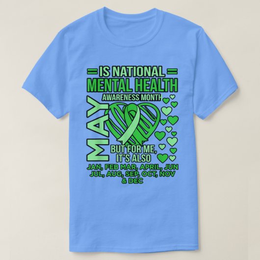 国民精神衛生認識度月扶養者G Tシャツ (デザイン正面)