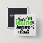 国民精神衛生認識度月 缶バッジ (正面&裏面)