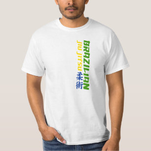 国民色の (BJJ)ブラジル人のJiu Jitsuのティー Tシャツ