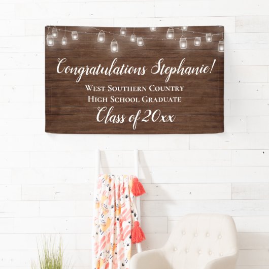 国灯卒業式パーソナライズされたバナー記号 横断幕 (インサイチュ)