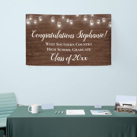 国灯卒業式パーソナライズされたバナー記号 横断幕